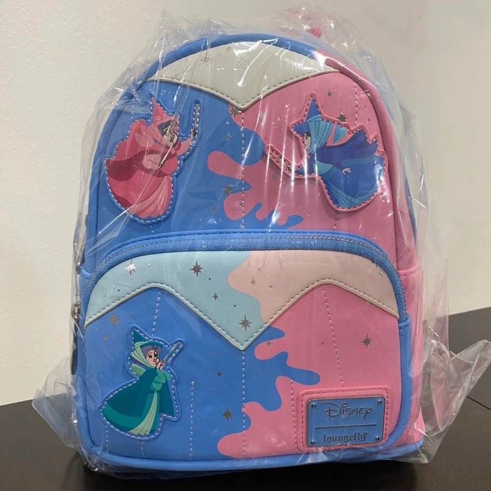 Sleeping beauty make it blue make it pink RARE loungefly